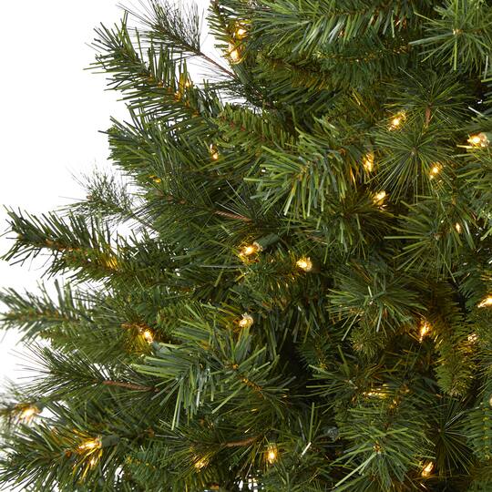 4ft. Pre-Lit Wyoming Mixed Pine Artificial Christmas Tree, Clear LED Lights